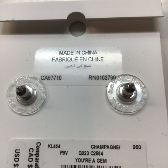 Kate Spade New Pearl Set in Gold Triangle Earrings - Picture 3 of 3